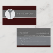 Carte De Rendez-vous Médecin de nomination Médecin Médicale iconographi (Devant / Derrière)