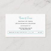 Carte De Rendez-vous Médecin pédiatrique Mère Rocking Bébé Vaccination (Dos)