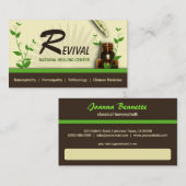 Carte De Rendez-vous Médecine alternative Homéopathie Bouteille et drop (Devant / Derrière)