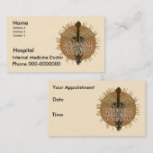 Carte De Rendez-vous Médecine interne Caduceus (Devant / Derrière)
