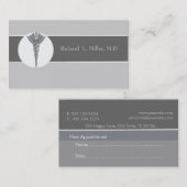 Carte De Rendez-vous Médecins élégants Nomination en soins infirmiers M (Devant / Derrière)