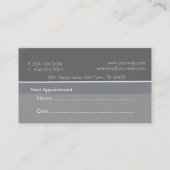 Carte De Rendez-vous Médecins élégants Nomination en soins infirmiers M (Dos)