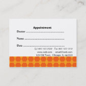 Carte De Rendez-vous Médecins Medical Apppointment Beehive Retro simple (Dos)