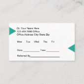 Carte De Rendez-vous Medical Doctor Office Modern Appointment Cards (Devant)