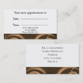 Carte de rendez-vous Médicale Abstraite Brown (Devant / Derrière)