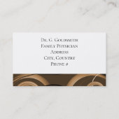 Carte de rendez-vous Médicale Abstraite Brown (Dos)