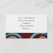 Carte de rendez-vous Médicale Bourgogne Abstraite (Dos)