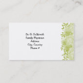 Carte de rendez-vous Médicale verte minimale (Dos)