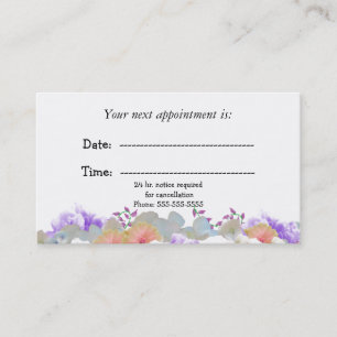 Carte de rendez-vous médicaux à motif floral minim