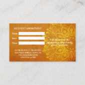 Carte De Rendez-vous Méditation de Yoga Mandala Orange (Dos)