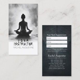 Carte De Rendez-vous Méditation Yoga Instructeur Lotus Pose Peinture à