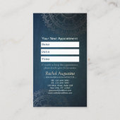 Carte De Rendez-vous Méditation Yoga Instructeur Vert Bleu Or Mandala (Dos)