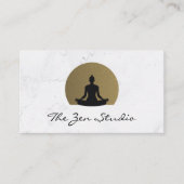 Carte De Rendez-vous Méditation | Yoga Pose Logo (Devant)