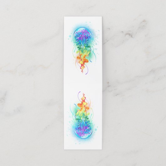 Carte De Rendez-vous Méduse arc-en-ciel (Extérieur déplié)