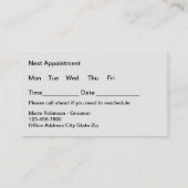 Carte De Rendez-vous Meilleure présentation des animaux de compagnie Ca (Dos)