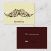 Carte De Rendez-vous Millions de moustaches potelées (Devant / Derrière)
