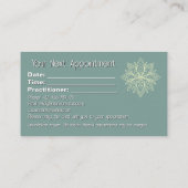Carte De Rendez-vous Mindfulness Wellness Consultant Zen Lotus Turquois (Dos)
