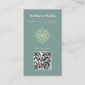 Carte De Rendez-vous Mindfulness Wellness Consultant Zen Lotus Turquois (Devant)