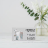 Carte De Rendez-vous Mini dentiste et dentiste dentaire légère (Debout devant)