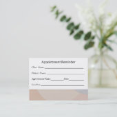 Carte De Rendez-vous Minimal Appointment Reminder Card Clean Design (Debout devant)