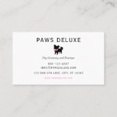 Carte De Rendez-vous Minimal Pet Silhouette Dog Grooming (Dos)