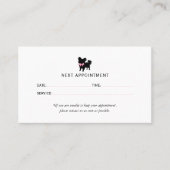 Carte De Rendez-vous Minimal Pet Silhouette Dog Grooming (Devant)