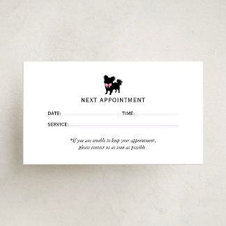 Carte De Rendez-vous Minimal Pet Silhouette Dog Grooming