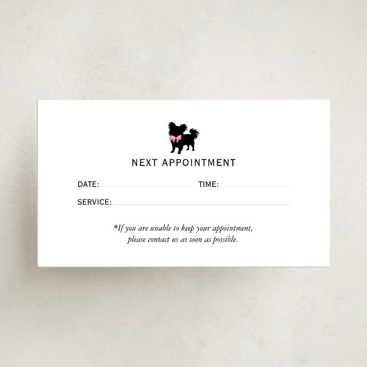 Carte De Rendez-vous Minimal Pet Silhouette Dog Grooming