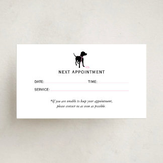 Carte De Rendez-vous Minimal Pet Silhouette Dog Walker Pet Sitting 