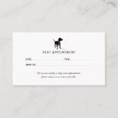 Carte De Rendez-vous Minimal Pet Silhouette Dog Walker Pet Sitting  (Devant)