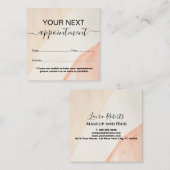 Carte De Rendez-vous Minimal Professionnel Orange Terracotta Boho Appoi (Devant / Derrière)