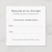 Carte De Rendez-vous Minimal Small Business (Devant)