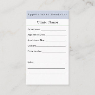 Carte de rendez-vous minimale Bleu doux