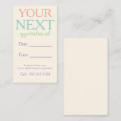 Carte de rendez-vous minimale de base (Devant / Derrière)