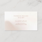 Carte de rendez-vous minimaliste beige (Dos)