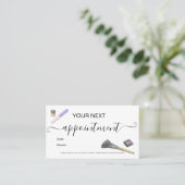 Carte de rendez-vous minimaliste maquillage (Debout devant)