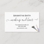 Carte de rendez-vous minimaliste maquillage (Dos)