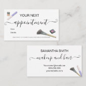 Carte de rendez-vous minimaliste maquillage (Devant / Derrière)
