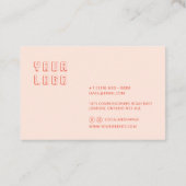 Carte de rendez-vous minimaliste moderne (Dos)