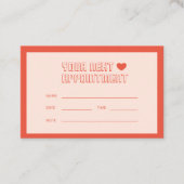 Carte de rendez-vous minimaliste moderne (Devant)