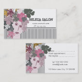Carte De Rendez-vous Mode unique de floraison d'affaires de déesse (Devant / Derrière)