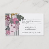 Carte De Rendez-vous Mode unique de floraison d'affaires de déesse (Dos)