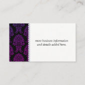 Carte De Rendez-vous Modèle Damas classique Promotionnel (Dos)