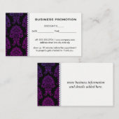 Carte De Rendez-vous Modèle Damas classique Promotionnel (Devant / Derrière)