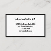 Carte De Rendez-vous Modèle de cabinet professionnel (Dos)