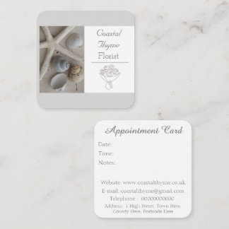 Carte De Rendez-vous Modèle de logo de marque de fleuriste côtier édita