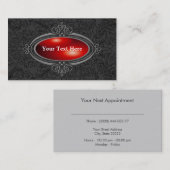 Carte De Rendez-vous Modèle de nomination élégant (Devant / Derrière)