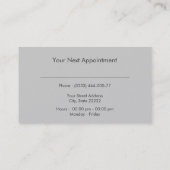 Carte De Rendez-vous Modèle de nomination élégant (Dos)