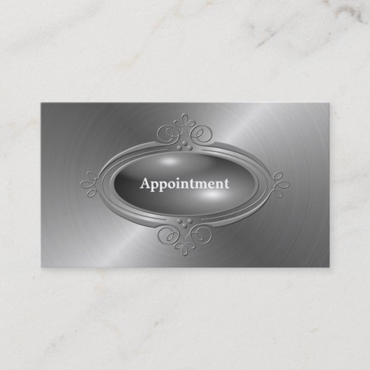 Carte De Rendez-vous Modèle de nomination élégant (Devant)