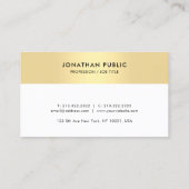 Carte De Rendez-vous Modèle Faux Gold Rappel Élégant (Dos)